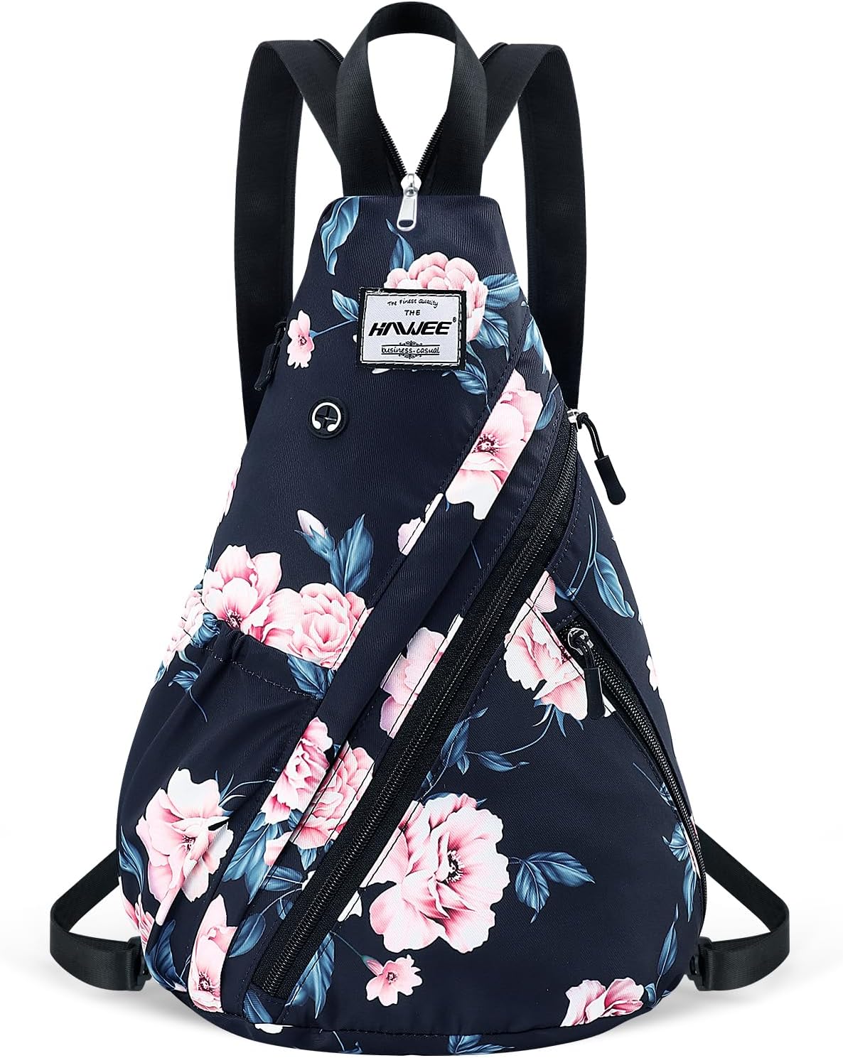 Water-Resistant Sling Bag for Women - Convertible Rope Chest Bag & Casual Daypack, Lightweight Crossbody Backpack for Travel, Cycling, Paisley Colorful