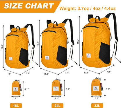 Hiking Daypack,Water Resistant Lightweight Packable Backpack for Travel Camping Outdoor