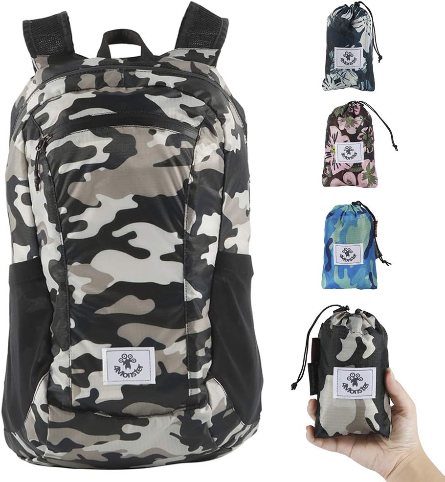 Hiking Daypack,Water Resistant Lightweight Packable Backpack for Travel Camping Outdoor