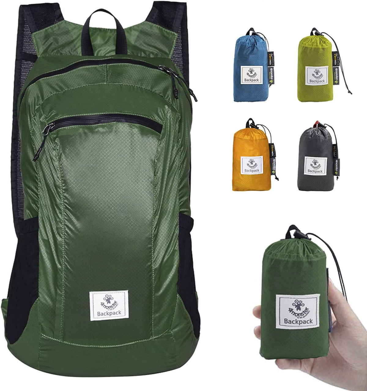 Hiking Daypack,Water Resistant Lightweight Packable Backpack for Travel Camping Outdoor