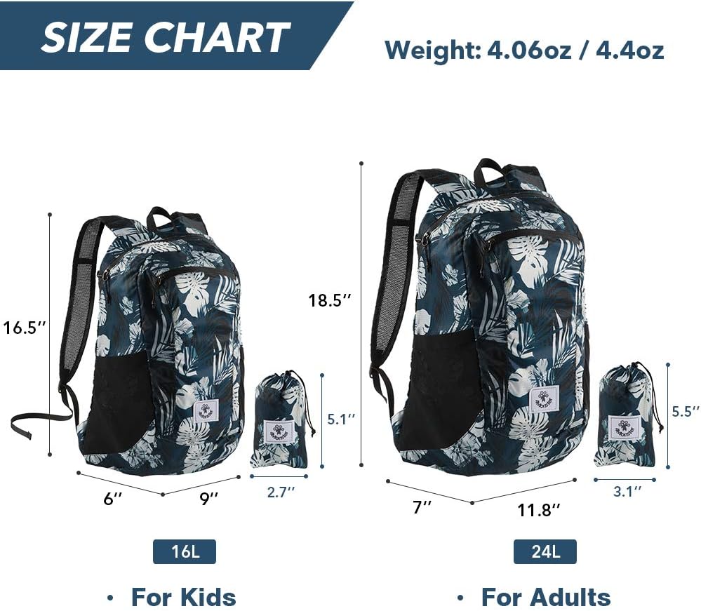 Hiking Daypack,Water Resistant Lightweight Packable Backpack for Travel Camping Outdoor