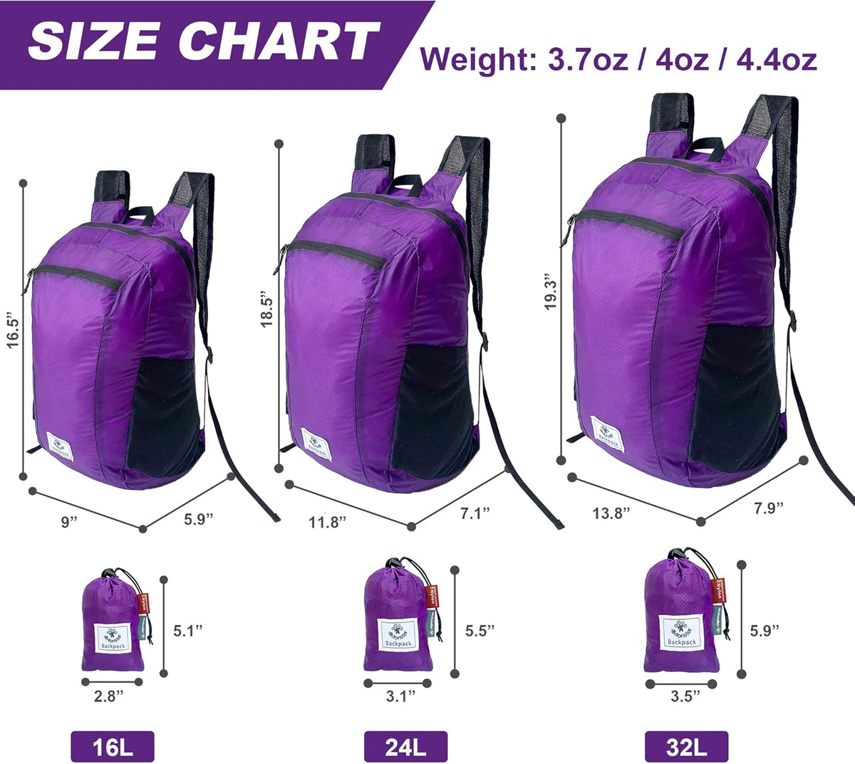 Hiking Daypack,Water Resistant Lightweight Packable Backpack for Travel Camping Outdoor