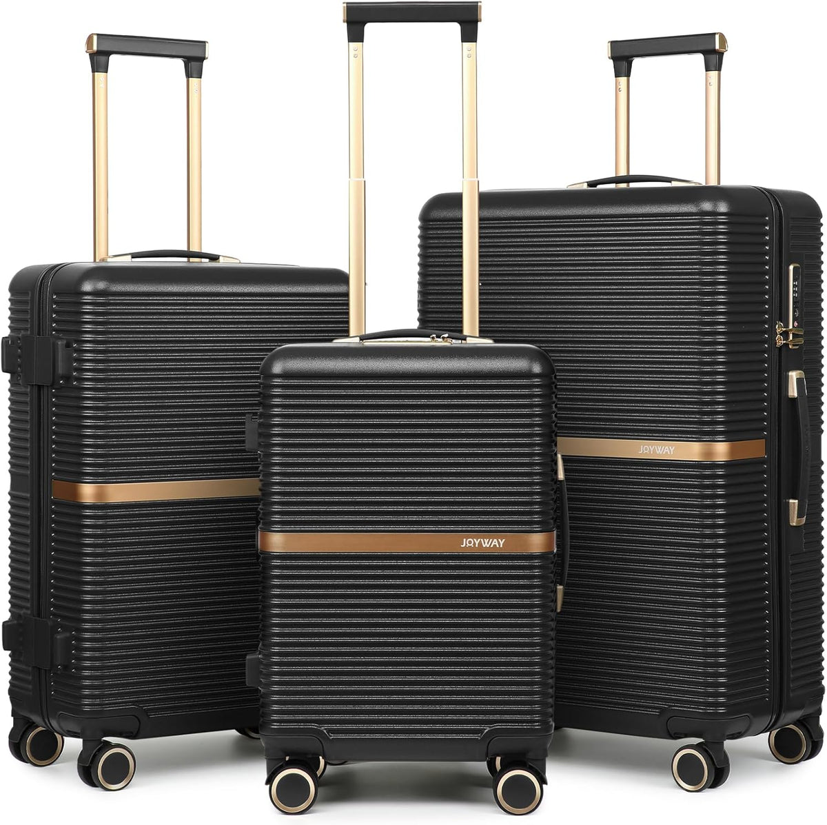 Lightweight Carry-On Luggage 20 Inch with Spinner Wheels, TSA Lock, Durable ABS Hardshell Suitcase for Business & Travel (Black, 20 Inch)