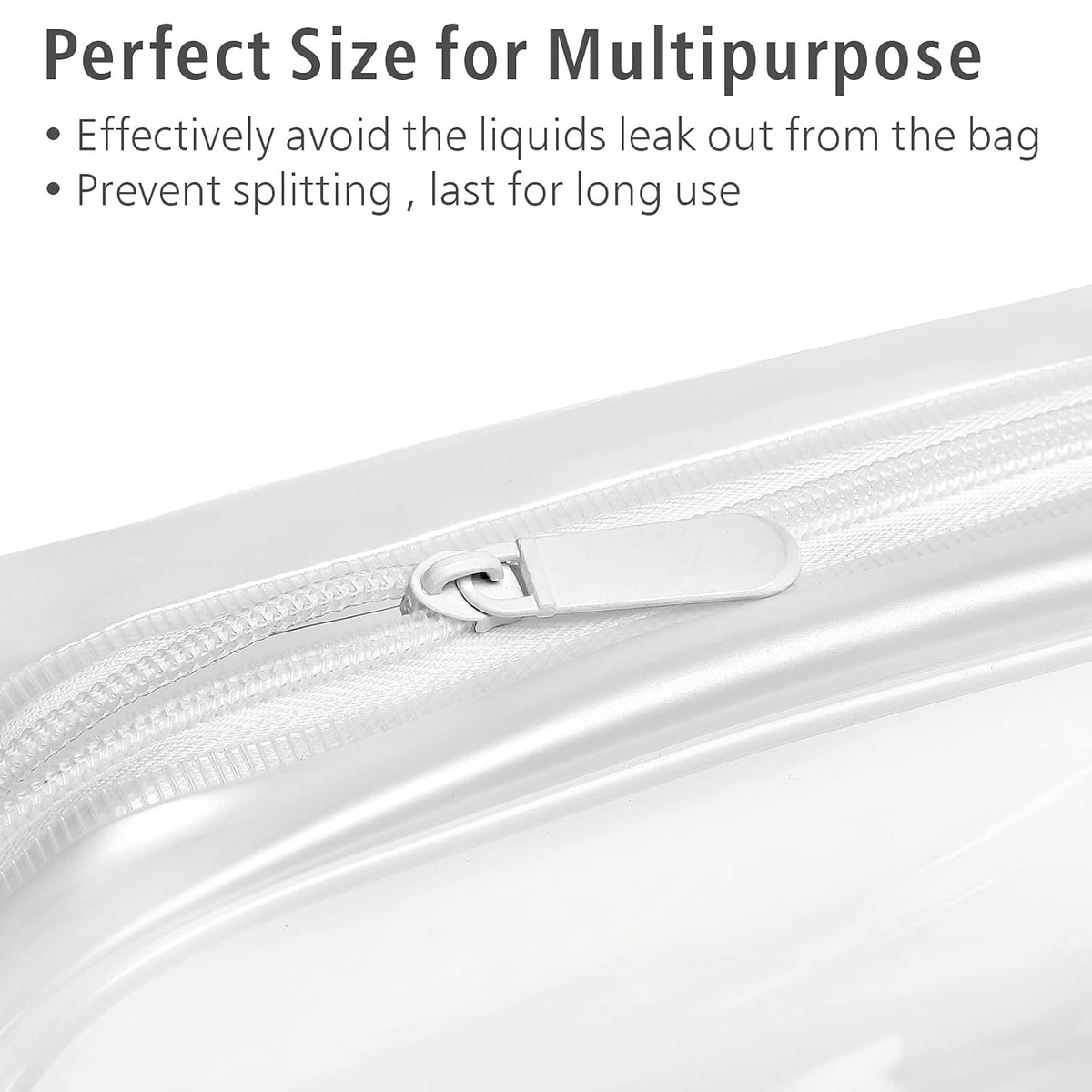 TSA Approved Toiletry Bag - Clear Makeup Bag for Travel, Rose Pink | 3 Pack Quart-Size, Metal Smooth Zipper, Clear Easy-Check, for 3-1-1 Liquids, Toiletry Bag for Airport Lines, Women, Men