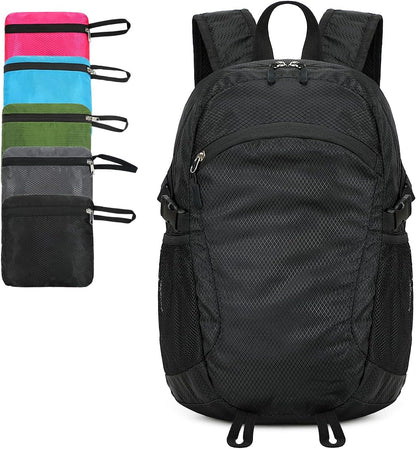 Small Hiking Backpack Travel Lightweight Hiking Packable Daypack Water-Resistant Foldable Backpacks 15L for Travel Women Men Camping (Grey)