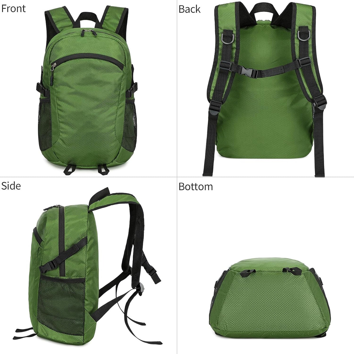 Small Hiking Backpack Travel Lightweight Hiking Packable Daypack Water-Resistant Foldable Backpacks 15L for Travel Women Men Camping (Grey)
