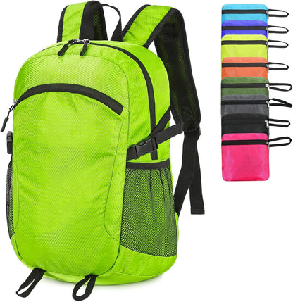 Small Hiking Backpack Travel Lightweight Hiking Packable Daypack Water-Resistant Foldable Backpacks 15L for Travel Women Men Camping (Grey)