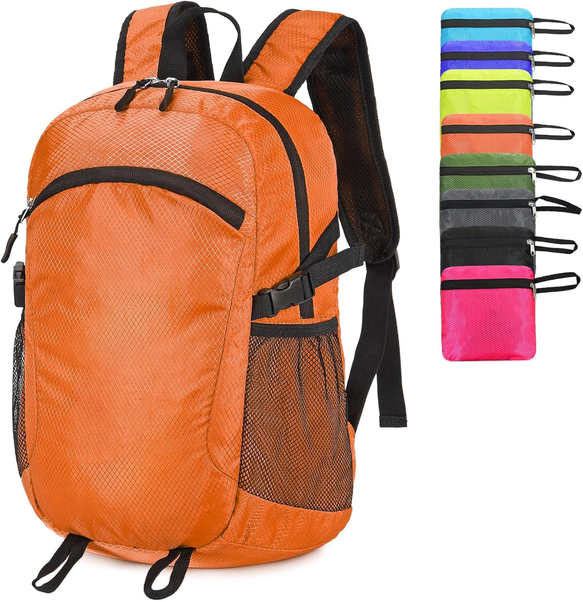 Small Hiking Backpack Travel Lightweight Hiking Packable Daypack Water-Resistant Foldable Backpacks 15L for Travel Women Men Camping (Grey)