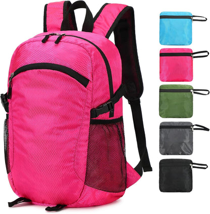 Small Hiking Backpack Travel Lightweight Hiking Packable Daypack Water-Resistant Foldable Backpacks 15L for Travel Women Men Camping (Grey)