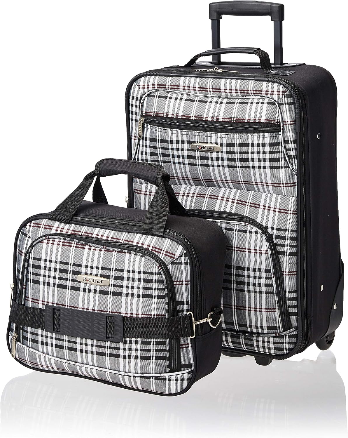 Fashion Softside Upright Luggage Set, Expandable, Wheel, Telescopic Handle,Turquoise, (14/19) - Colors B