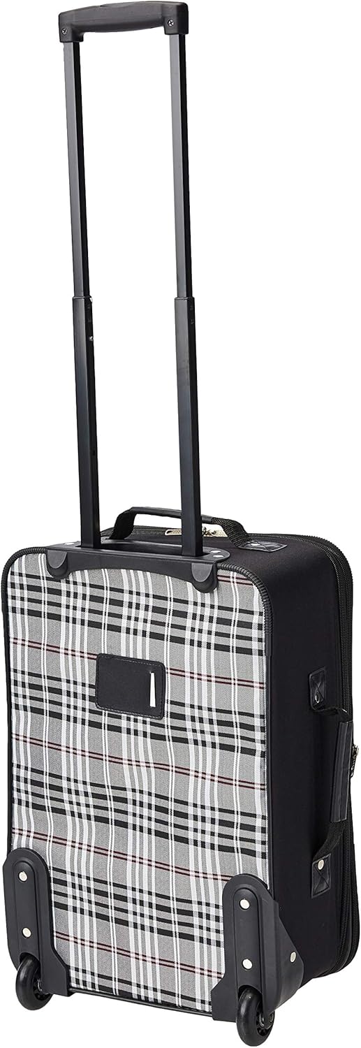 Fashion Softside Upright Luggage Set, Expandable, Wheel, Telescopic Handle,Turquoise, (14/19) - Colors B