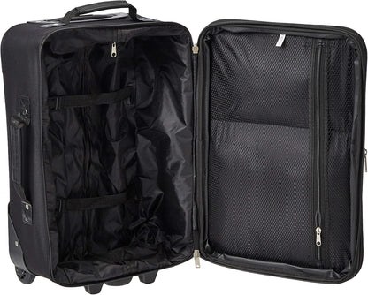 Fashion Softside Upright Luggage Set, Expandable, Wheel, Telescopic Handle,Turquoise, (14/19) - Colors B