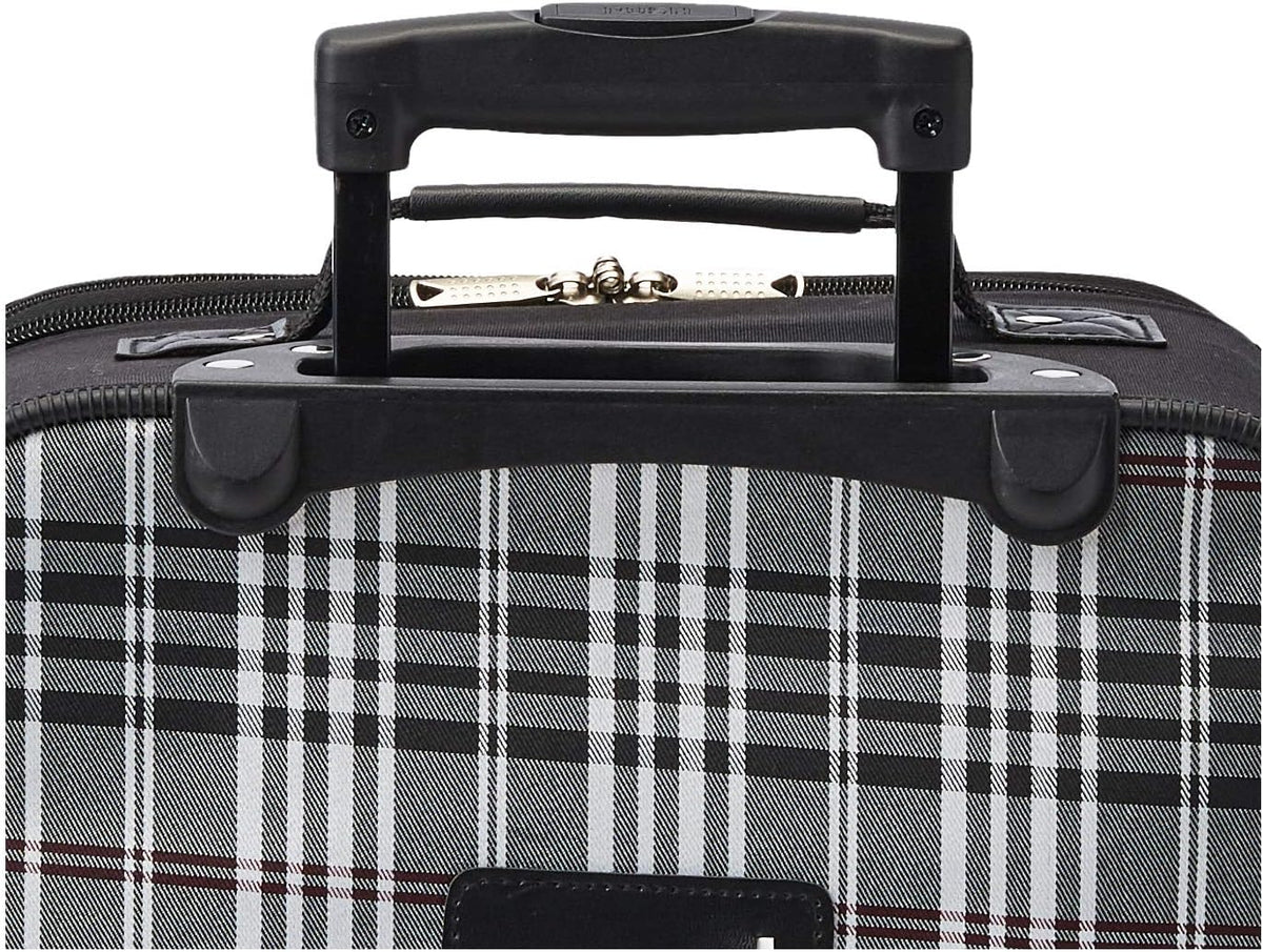 Fashion Softside Upright Luggage Set, Expandable, Wheel, Telescopic Handle,Turquoise, (14/19) - Colors B