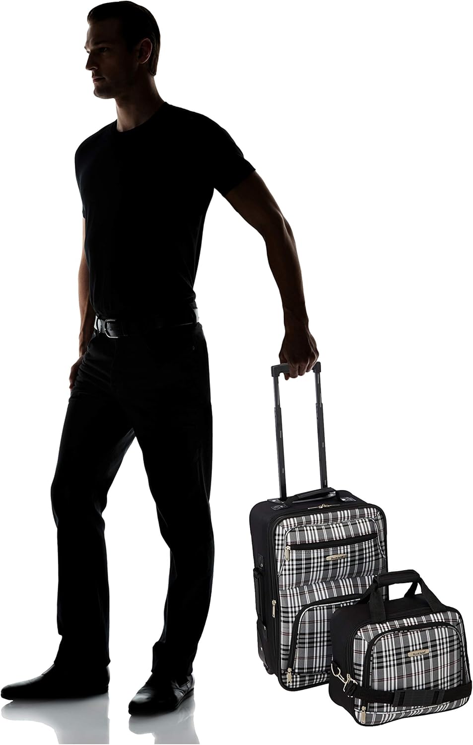 Fashion Softside Upright Luggage Set, Expandable, Wheel, Telescopic Handle,Turquoise, (14/19) - Colors B