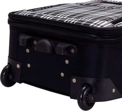 Fashion Softside Upright Luggage Set, Expandable, Wheel, Telescopic Handle,Turquoise, (14/19) - Colors B