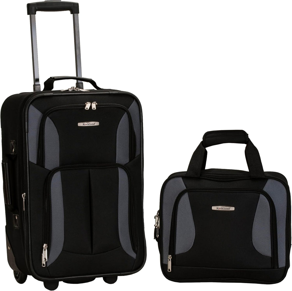 Fashion Softside Upright Luggage Set, Expandable, Wheel, Telescopic Handle,Turquoise, (14/19) - Colors B