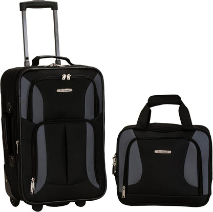 Fashion Softside Upright Luggage Set, Expandable, Wheel, Telescopic Handle,Turquoise, (14/19) - Colors B
