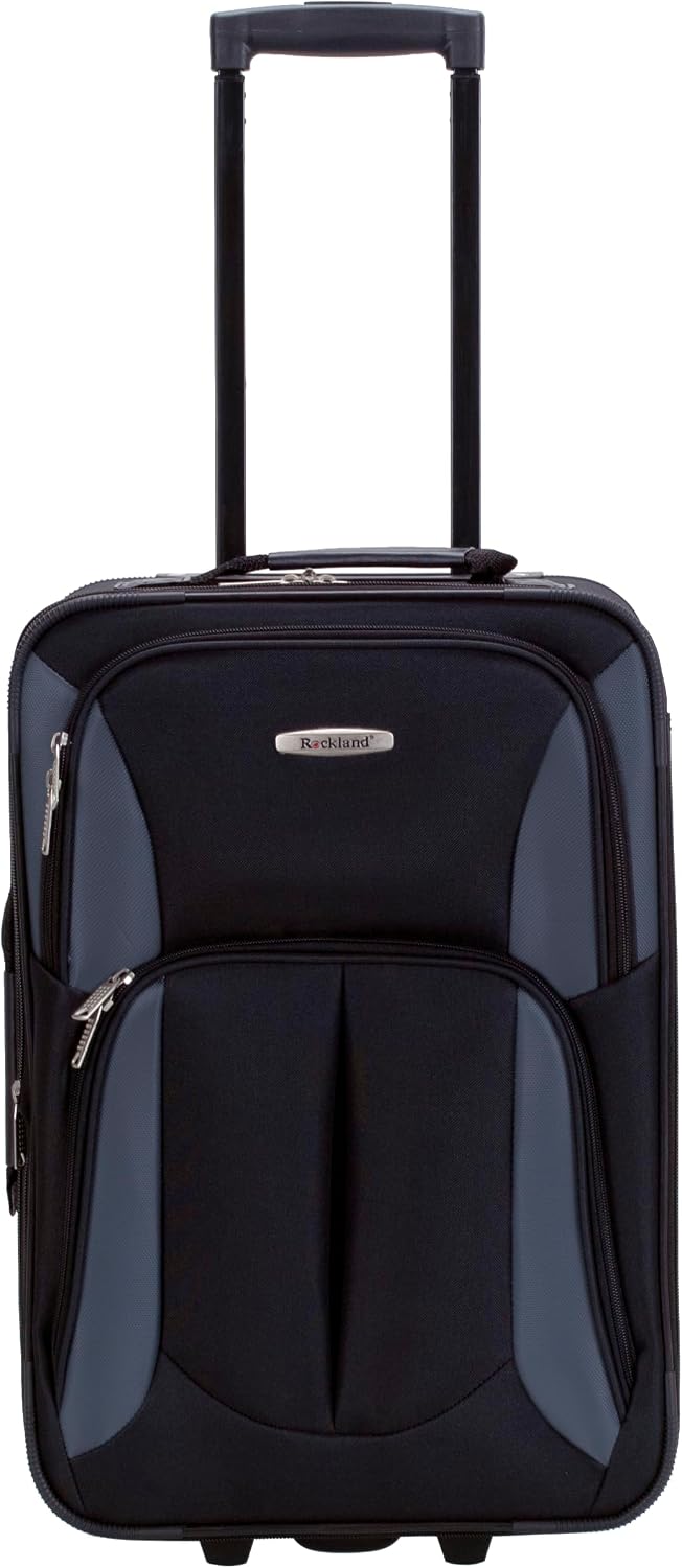 Fashion Softside Upright Luggage Set, Expandable, Wheel, Telescopic Handle,Turquoise, (14/19) - Colors B