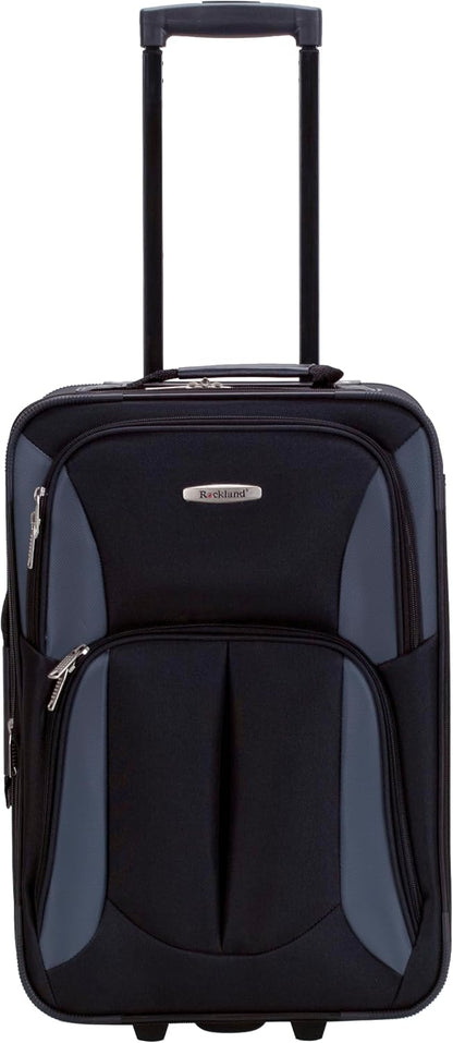 Fashion Softside Upright Luggage Set, Expandable, Wheel, Telescopic Handle,Turquoise, (14/19) - Colors B