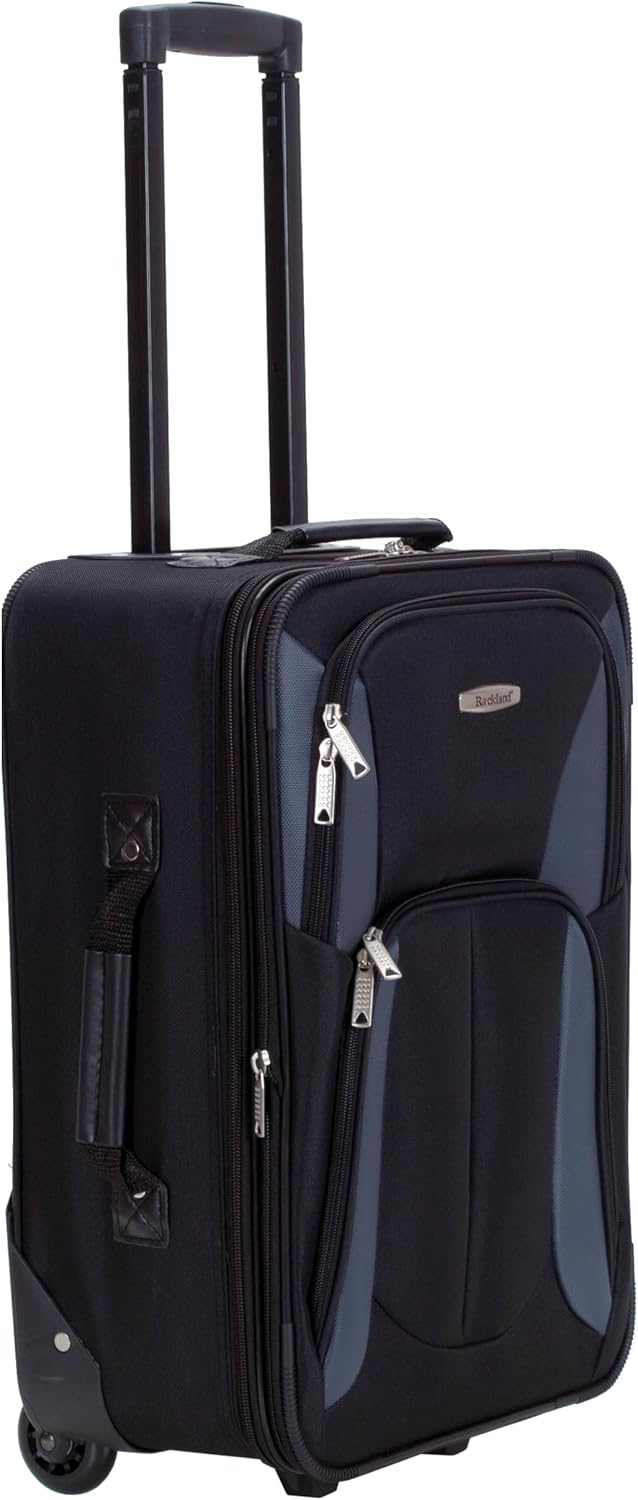 Fashion Softside Upright Luggage Set, Expandable, Wheel, Telescopic Handle,Turquoise, (14/19) - Colors B