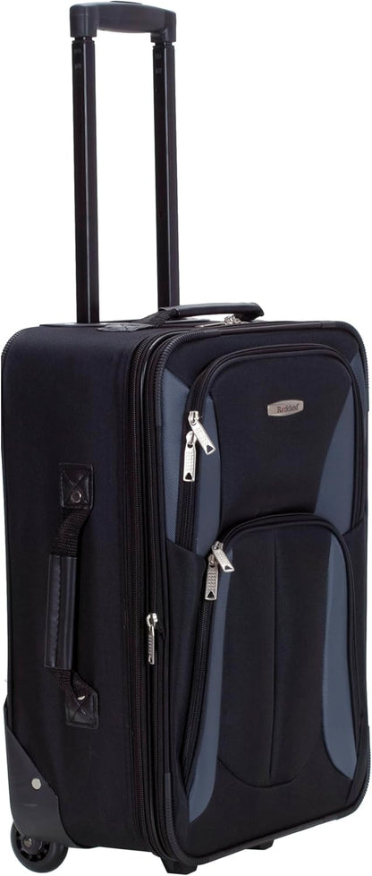 Fashion Softside Upright Luggage Set, Expandable, Wheel, Telescopic Handle,Turquoise, (14/19) - Colors B