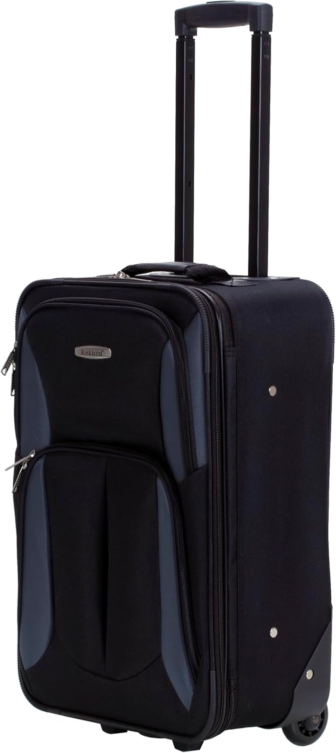 Fashion Softside Upright Luggage Set, Expandable, Wheel, Telescopic Handle,Turquoise, (14/19) - Colors B