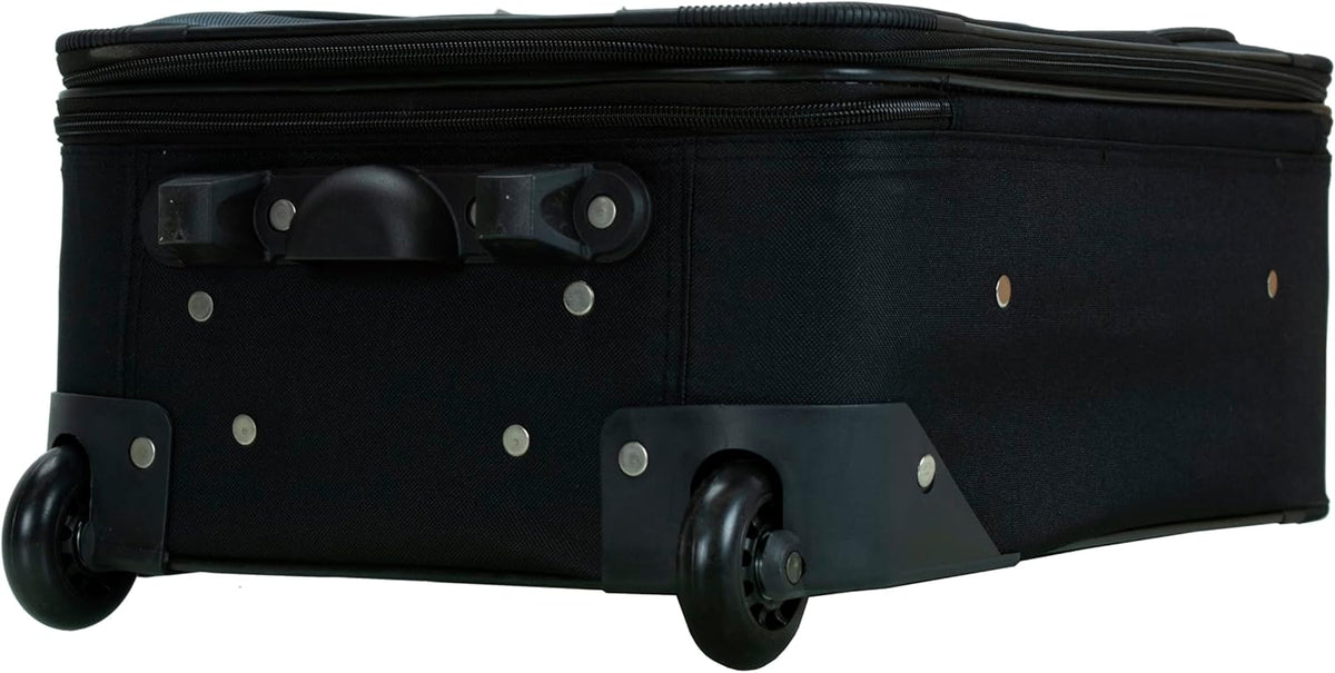 Fashion Softside Upright Luggage Set, Expandable, Wheel, Telescopic Handle,Turquoise, (14/19) - Colors B