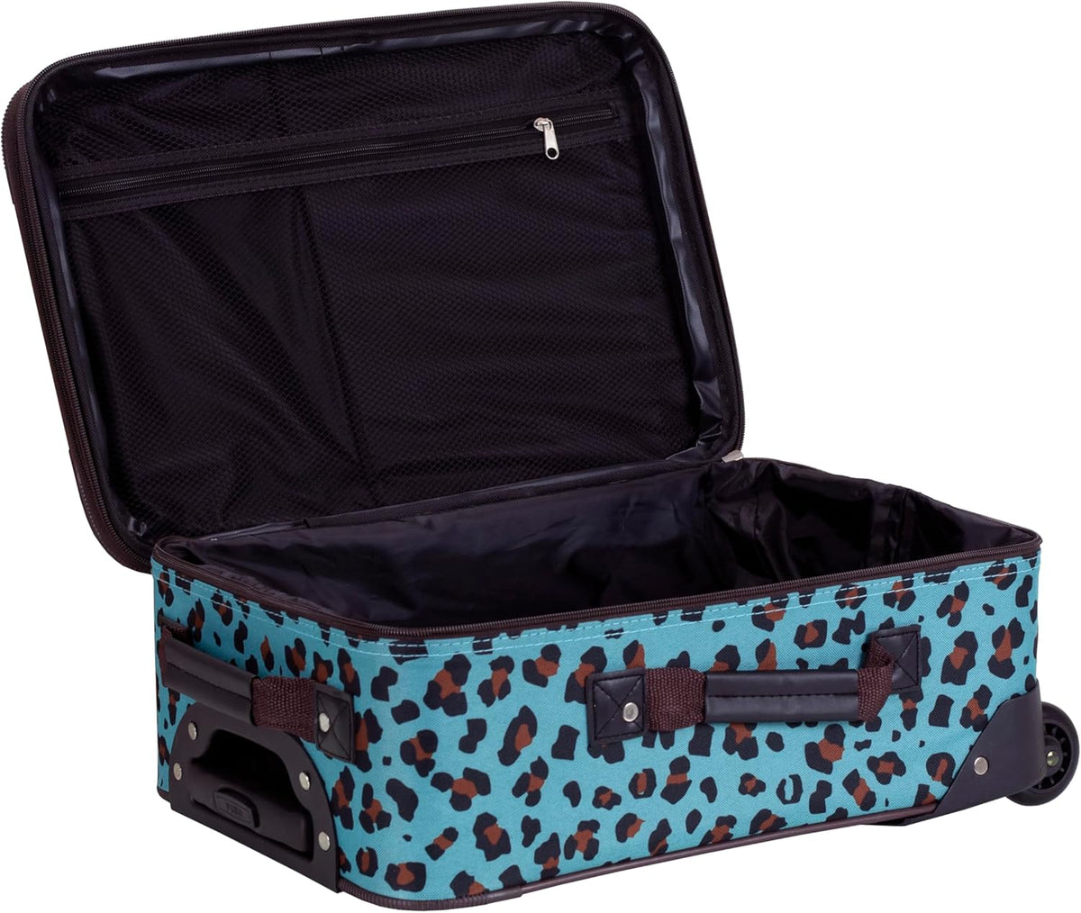 Fashion Softside Upright Luggage Set, Expandable, Wheel, Telescopic Handle,Turquoise, (14/19) - Colors B