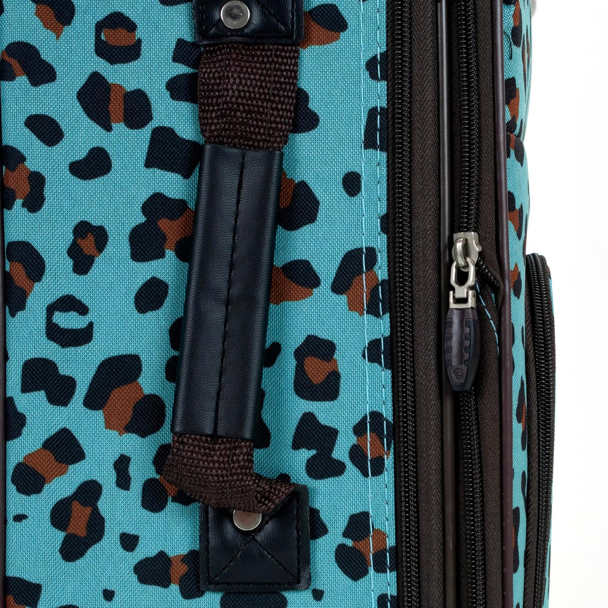 Fashion Softside Upright Luggage Set, Expandable, Wheel, Telescopic Handle,Turquoise, (14/19) - Colors B