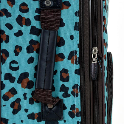 Fashion Softside Upright Luggage Set, Expandable, Wheel, Telescopic Handle,Turquoise, (14/19) - Colors B