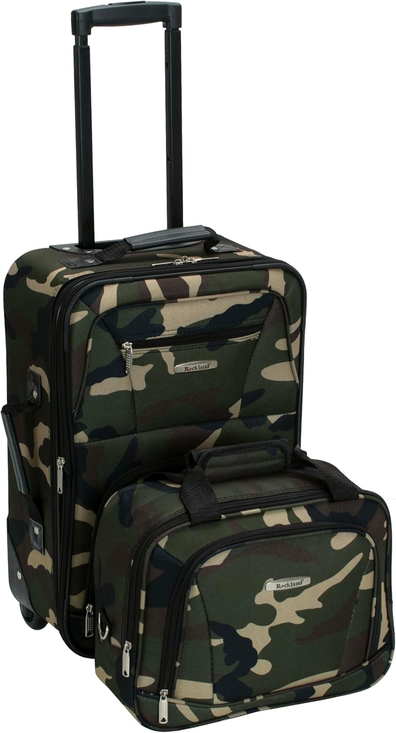 Fashion Softside Upright Luggage Set, Expandable, Wheel, Telescopic Handle,Turquoise, (14/19) - Colors B