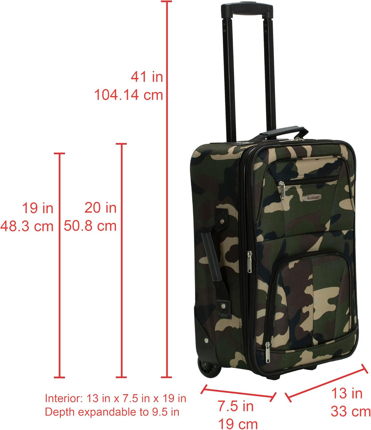 Fashion Softside Upright Luggage Set, Expandable, Wheel, Telescopic Handle,Turquoise, (14/19) - Colors B