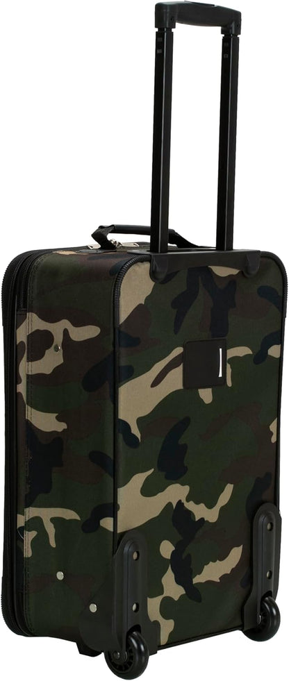 Fashion Softside Upright Luggage Set, Expandable, Wheel, Telescopic Handle,Turquoise, (14/19) - Colors B