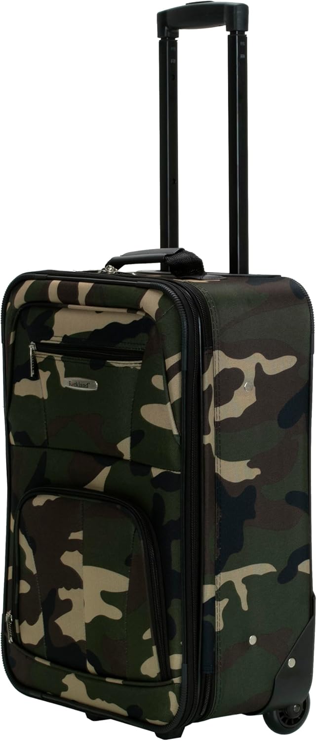 Fashion Softside Upright Luggage Set, Expandable, Wheel, Telescopic Handle,Turquoise, (14/19) - Colors B