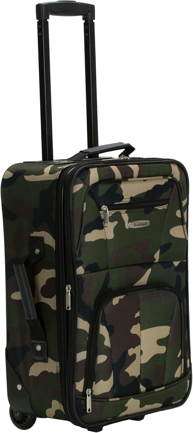 Fashion Softside Upright Luggage Set, Expandable, Wheel, Telescopic Handle,Turquoise, (14/19) - Colors B