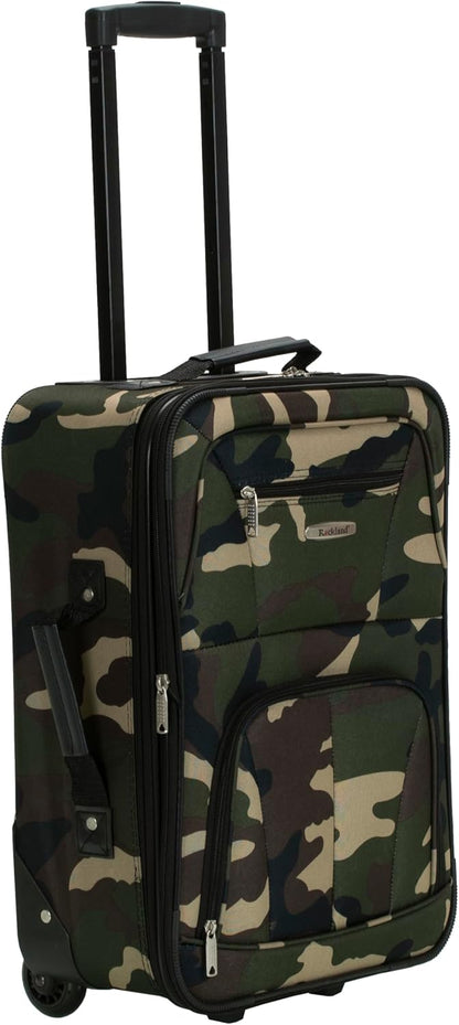 Fashion Softside Upright Luggage Set, Expandable, Wheel, Telescopic Handle,Turquoise, (14/19) - Colors B