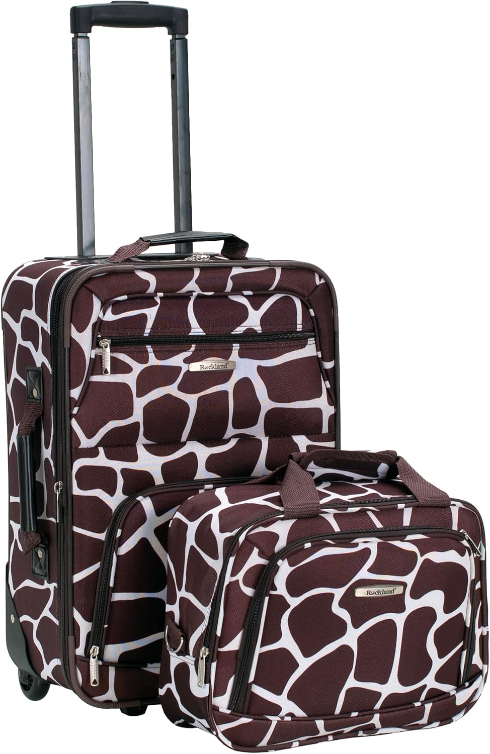 Fashion Softside Upright Luggage Set, Expandable, Wheel, Telescopic Handle,Turquoise, (14/19) - Colors B