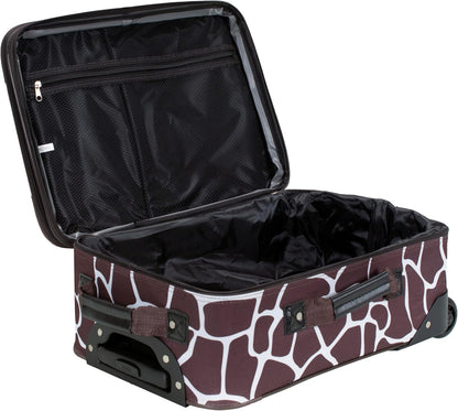 Fashion Softside Upright Luggage Set, Expandable, Wheel, Telescopic Handle,Turquoise, (14/19) - Colors B