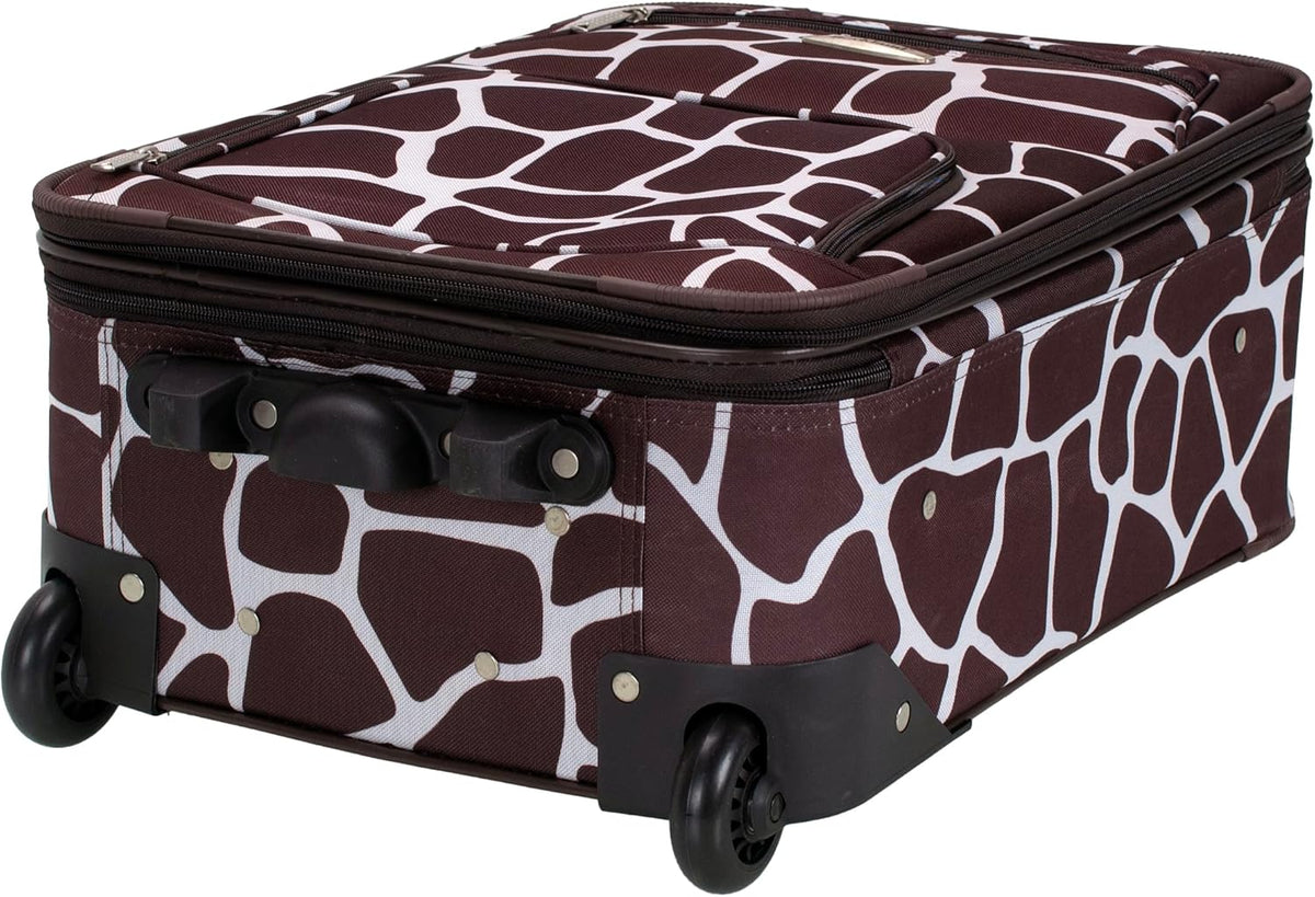 Fashion Softside Upright Luggage Set, Expandable, Wheel, Telescopic Handle,Turquoise, (14/19) - Colors B