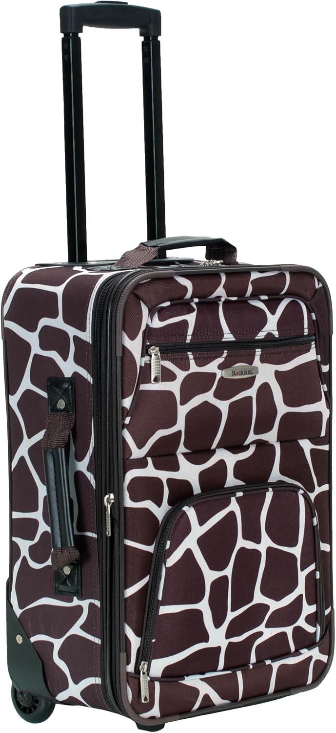 Fashion Softside Upright Luggage Set, Expandable, Wheel, Telescopic Handle,Turquoise, (14/19) - Colors B