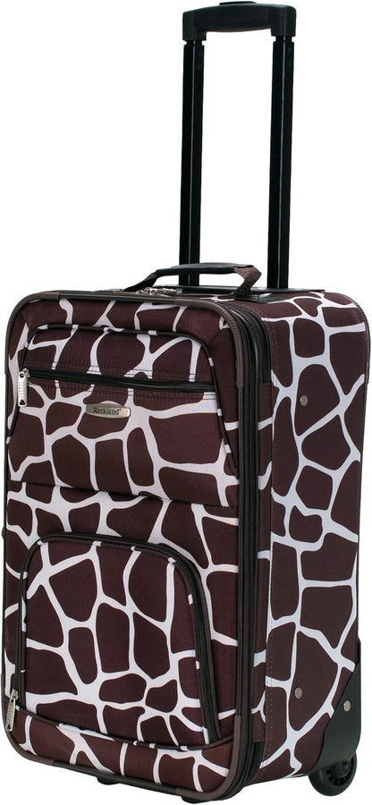 Fashion Softside Upright Luggage Set, Expandable, Wheel, Telescopic Handle,Turquoise, (14/19) - Colors B