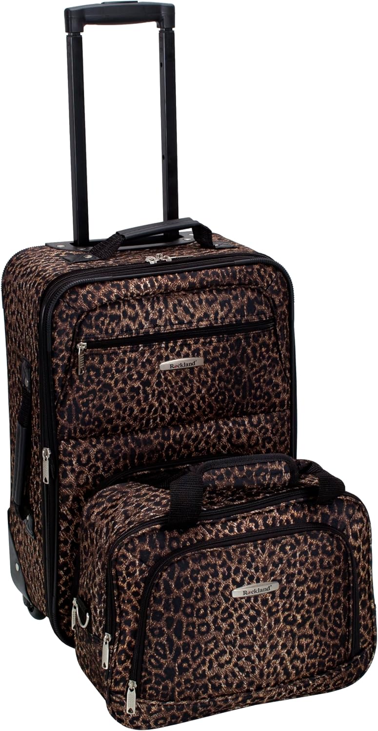 Fashion Softside Upright Luggage Set, Expandable, Wheel, Telescopic Handle,Turquoise, (14/19) - Colors B