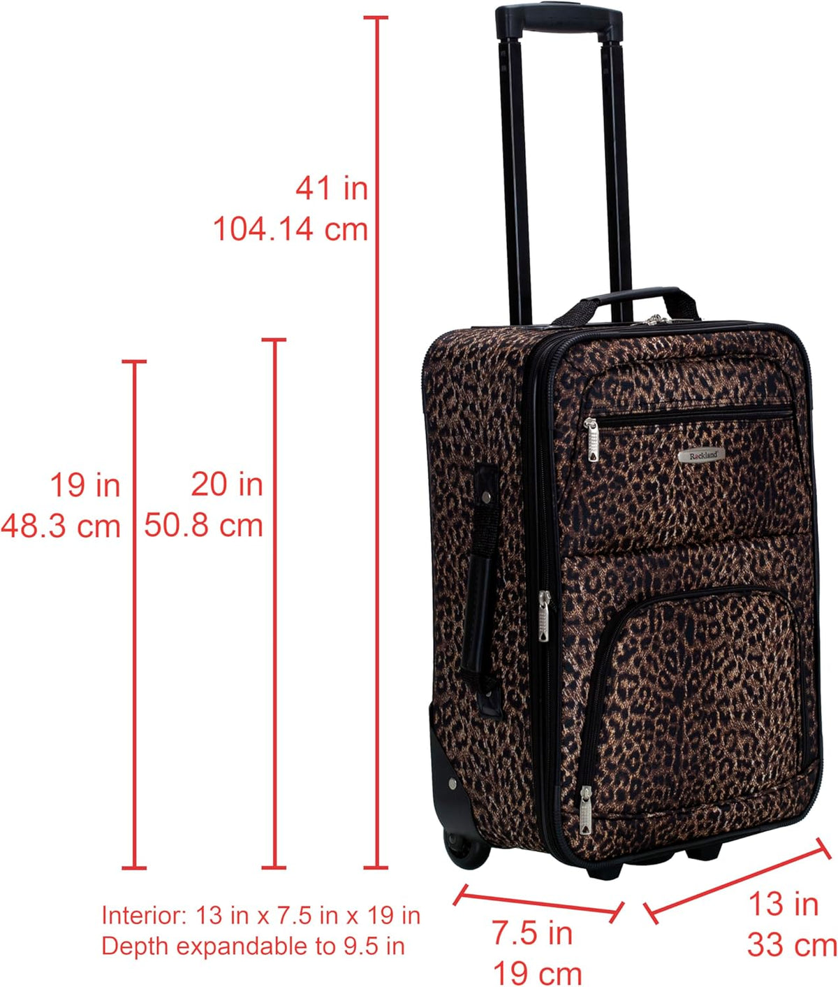 Fashion Softside Upright Luggage Set, Expandable, Wheel, Telescopic Handle,Turquoise, (14/19) - Colors B