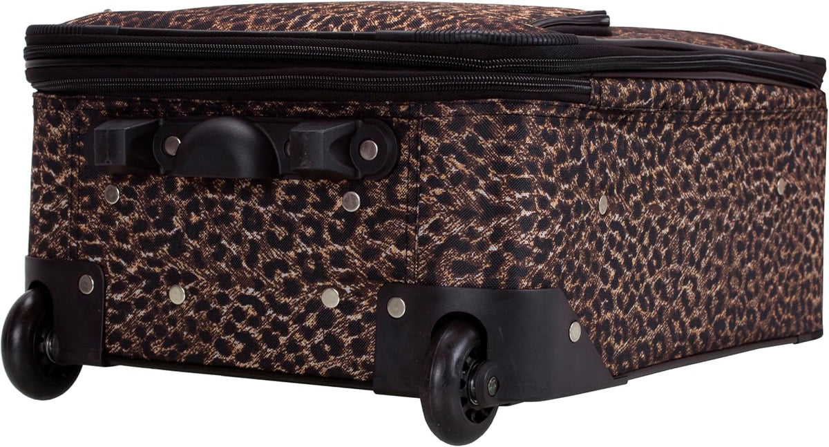 Fashion Softside Upright Luggage Set, Expandable, Wheel, Telescopic Handle,Turquoise, (14/19) - Colors B