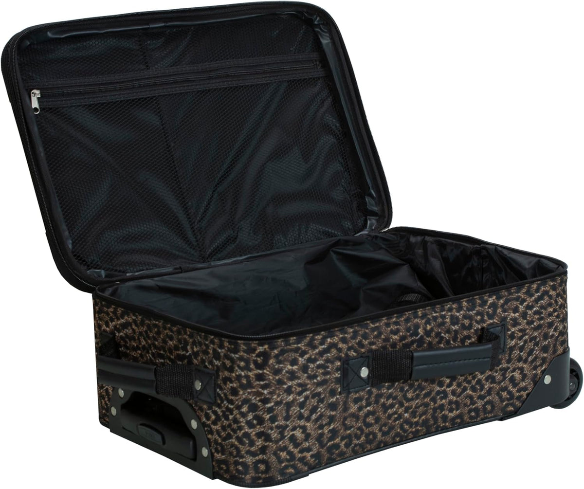Fashion Softside Upright Luggage Set, Expandable, Wheel, Telescopic Handle,Turquoise, (14/19) - Colors B