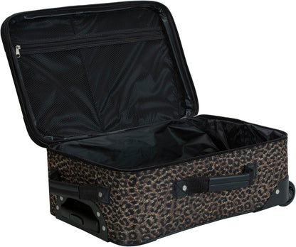 Fashion Softside Upright Luggage Set, Expandable, Wheel, Telescopic Handle,Turquoise, (14/19) - Colors B