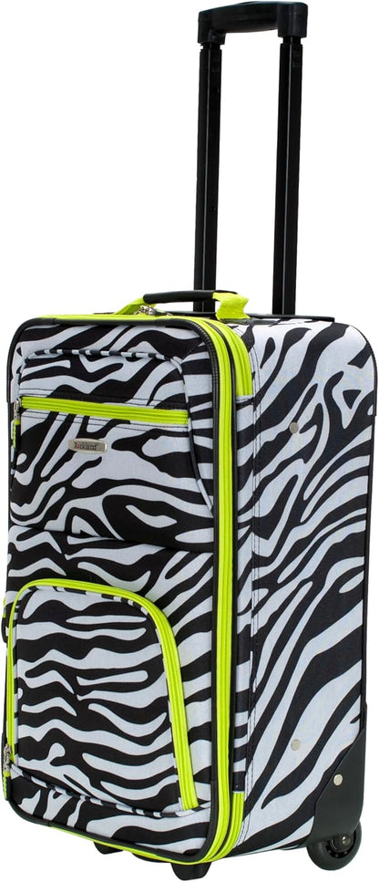Fashion Softside Upright Luggage Set, Expandable, Wheel, Telescopic Handle,Turquoise, (14/19) - Colors B