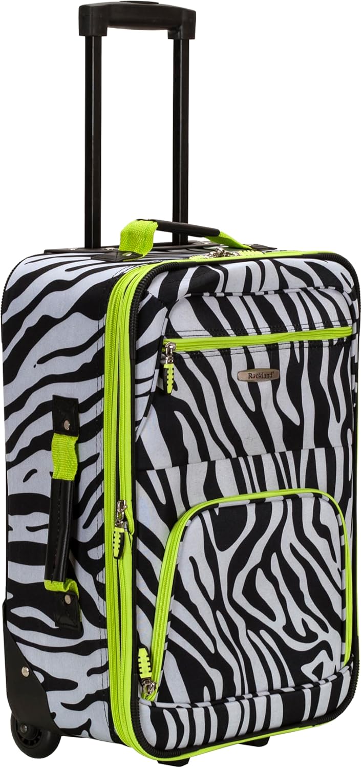 Fashion Softside Upright Luggage Set, Expandable, Wheel, Telescopic Handle,Turquoise, (14/19) - Colors B