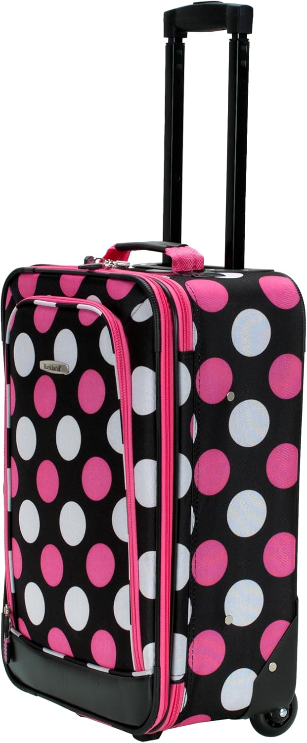 Fashion Softside Upright Luggage Set, Expandable, Wheel, Telescopic Handle,Turquoise, (14/19) - Colors B