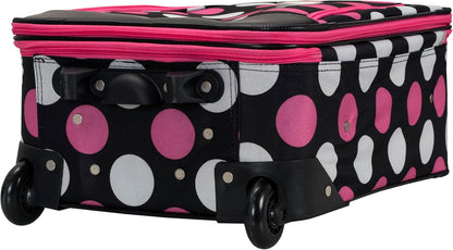 Fashion Softside Upright Luggage Set, Expandable, Wheel, Telescopic Handle,Turquoise, (14/19) - Colors B